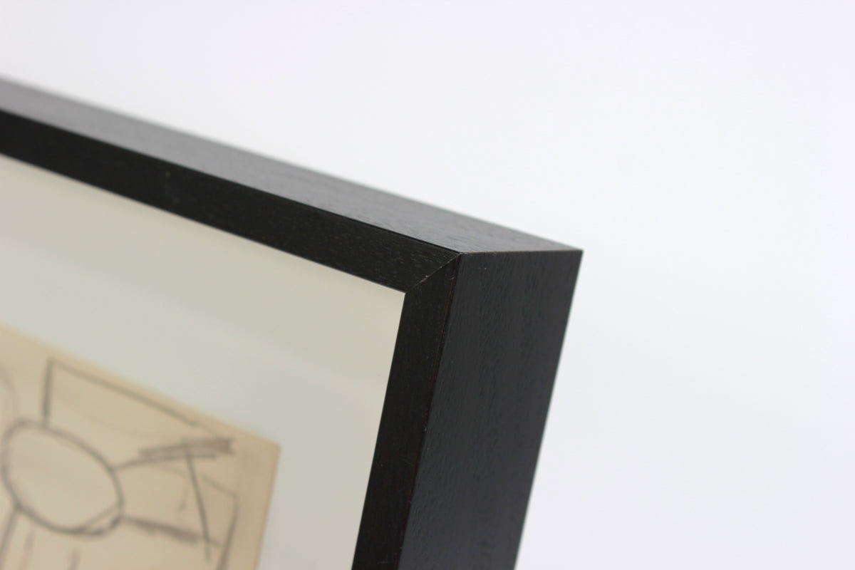 Expressionist Geometric Abstract <br>1940s Graphite <br><br>#A8448