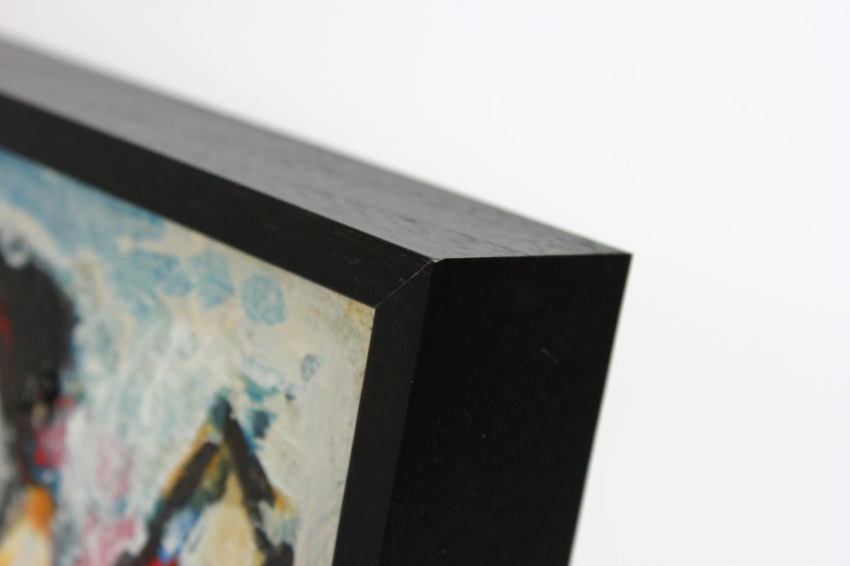 Red & Blue Gestural Deconstruction <br>Early 2000s Acrylic <br><br>#A8452