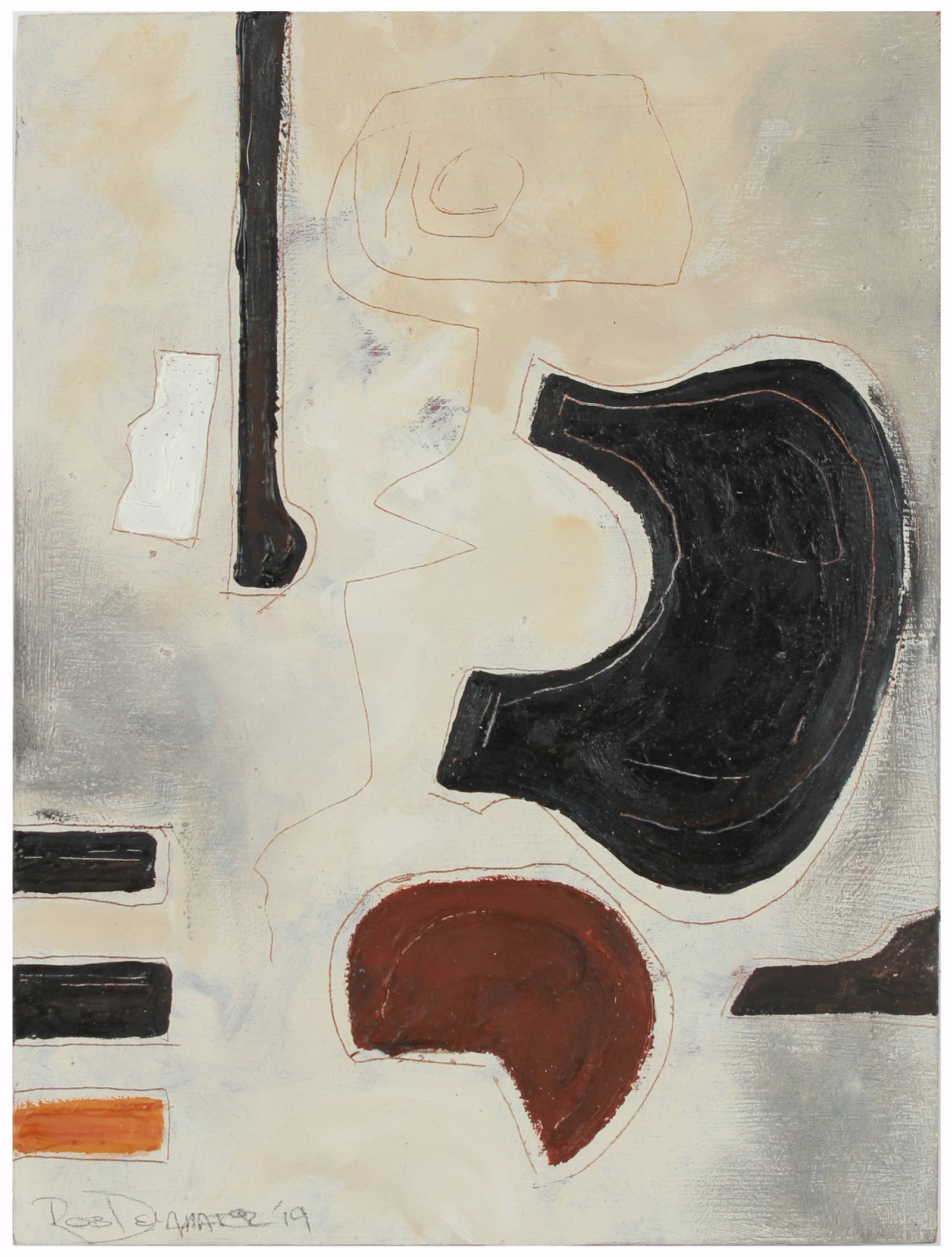 <i>La Reve</i> <br>2019 Oil & Collage <br><br>#A8640