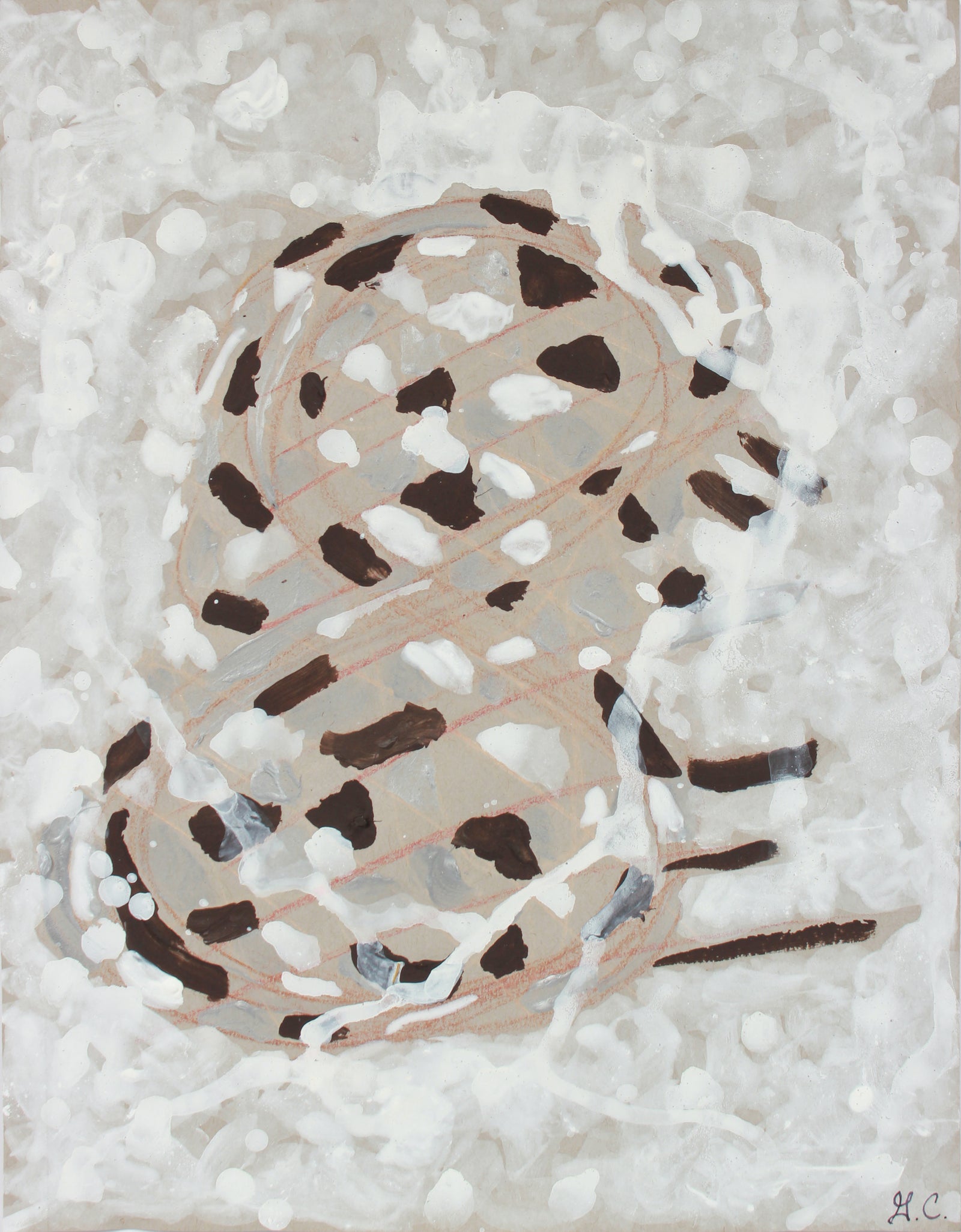 <i>Untitled Navarro Series (1)</i> <br>2019 Acrylic & Pastel <br><br>#A8679