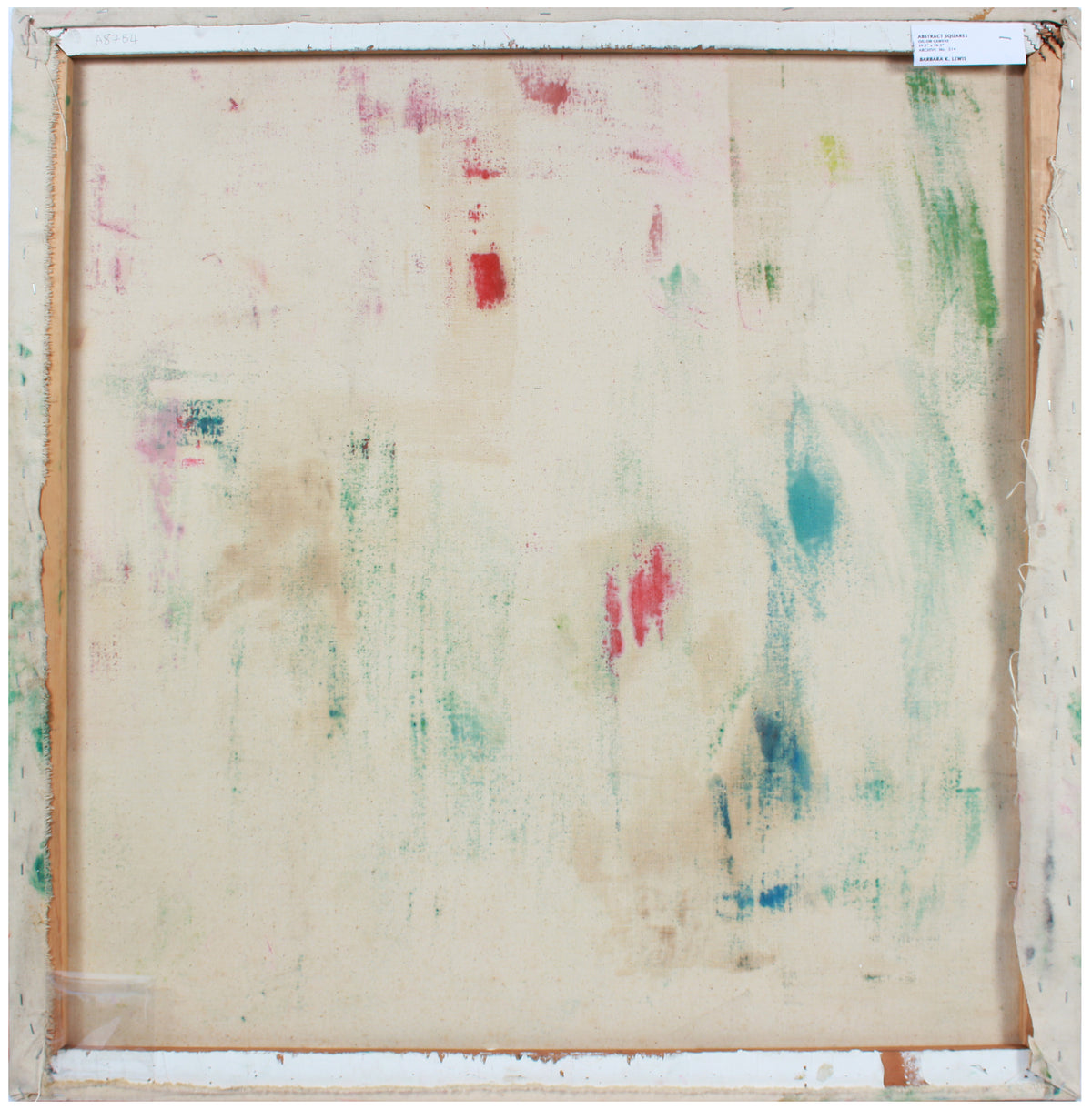 <i>Abstract Squares</i> <br>Mid-Late 20th Century Oil <br><br>#A8784