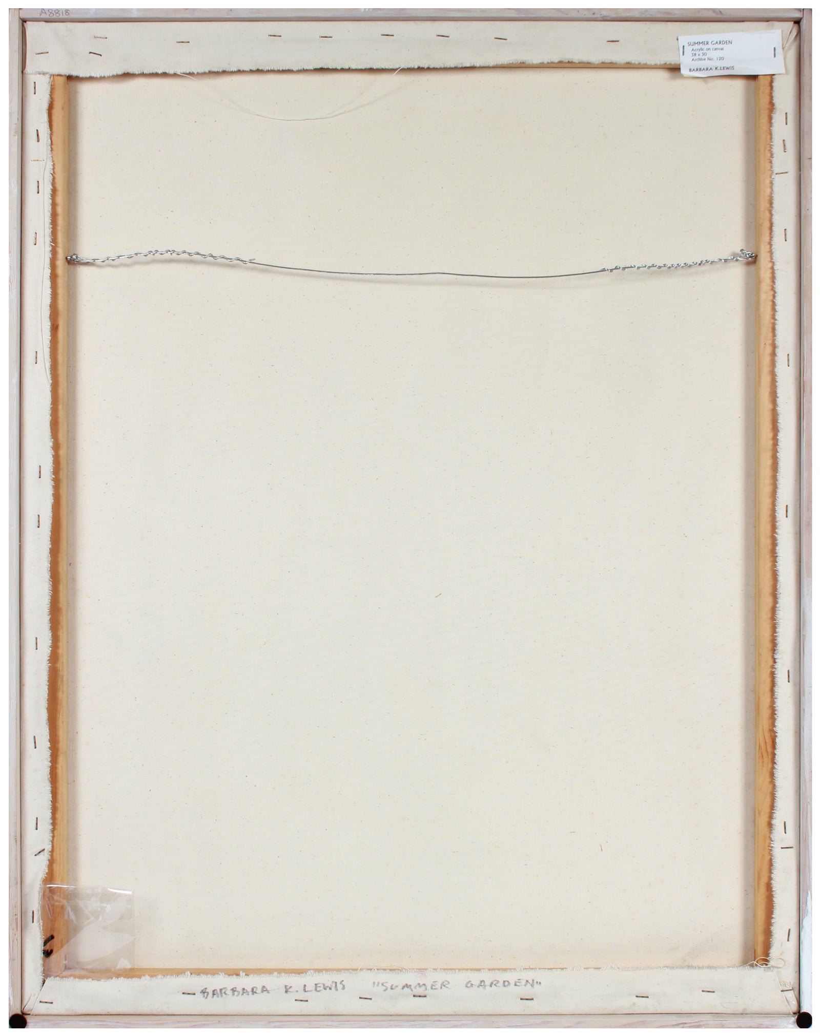 <i>Summer Garden</i> <br>Mid Century Acrylic & Charcoal <br><br>#A8818