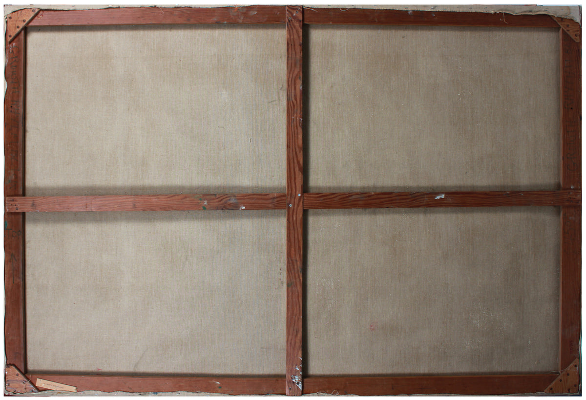 <i>Growth Rhythm Black</i> <br>1950s Abstract Expressionist Oil <br><br>#A8842