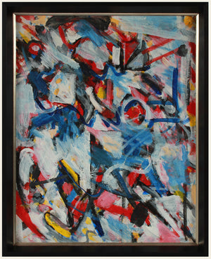 Bold Abstract Expressionist Painting <br>Early 2000s Acrylic <br><br>#A8879