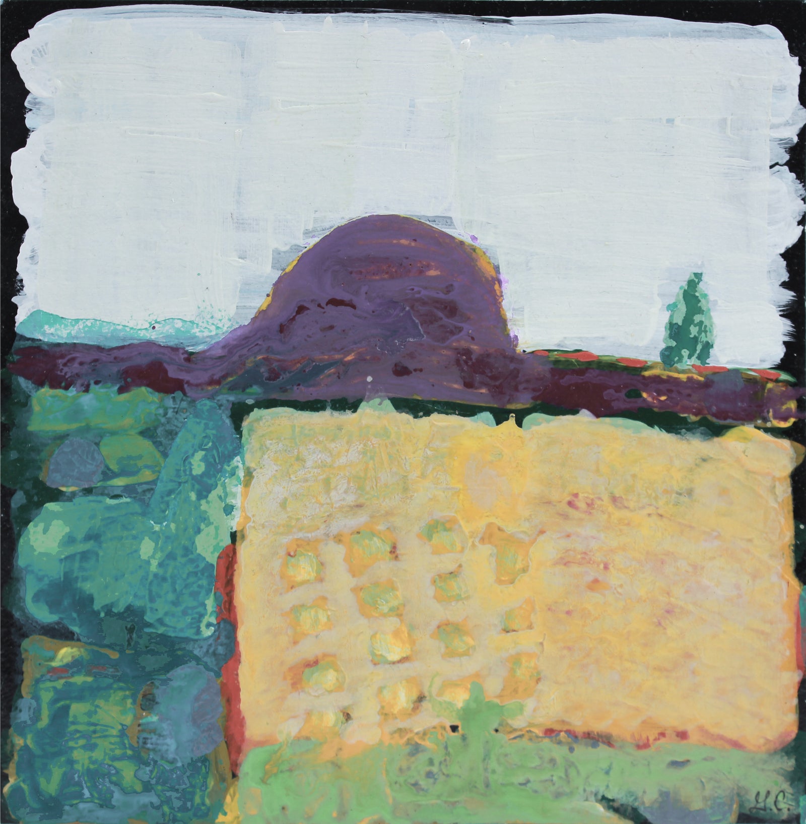 <i>The Orchard IV</i>, Mendocino, CA <br>2019 Acrylic & Walnut Oil <br><br>#A9009