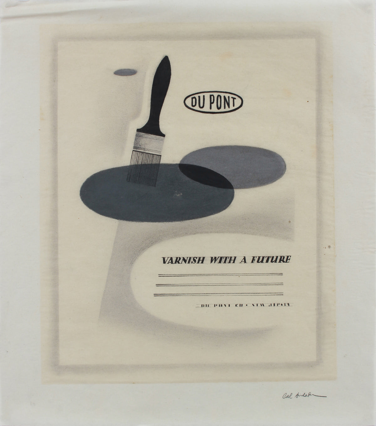 &lt;i&gt;DuPont Varnish&lt;/i&gt; &lt;br&gt;Original Advertising Illustration &lt;br&gt;1950-60s Gouache, Charcoal &amp; Pastel &lt;br&gt;&lt;br&gt;#A9017