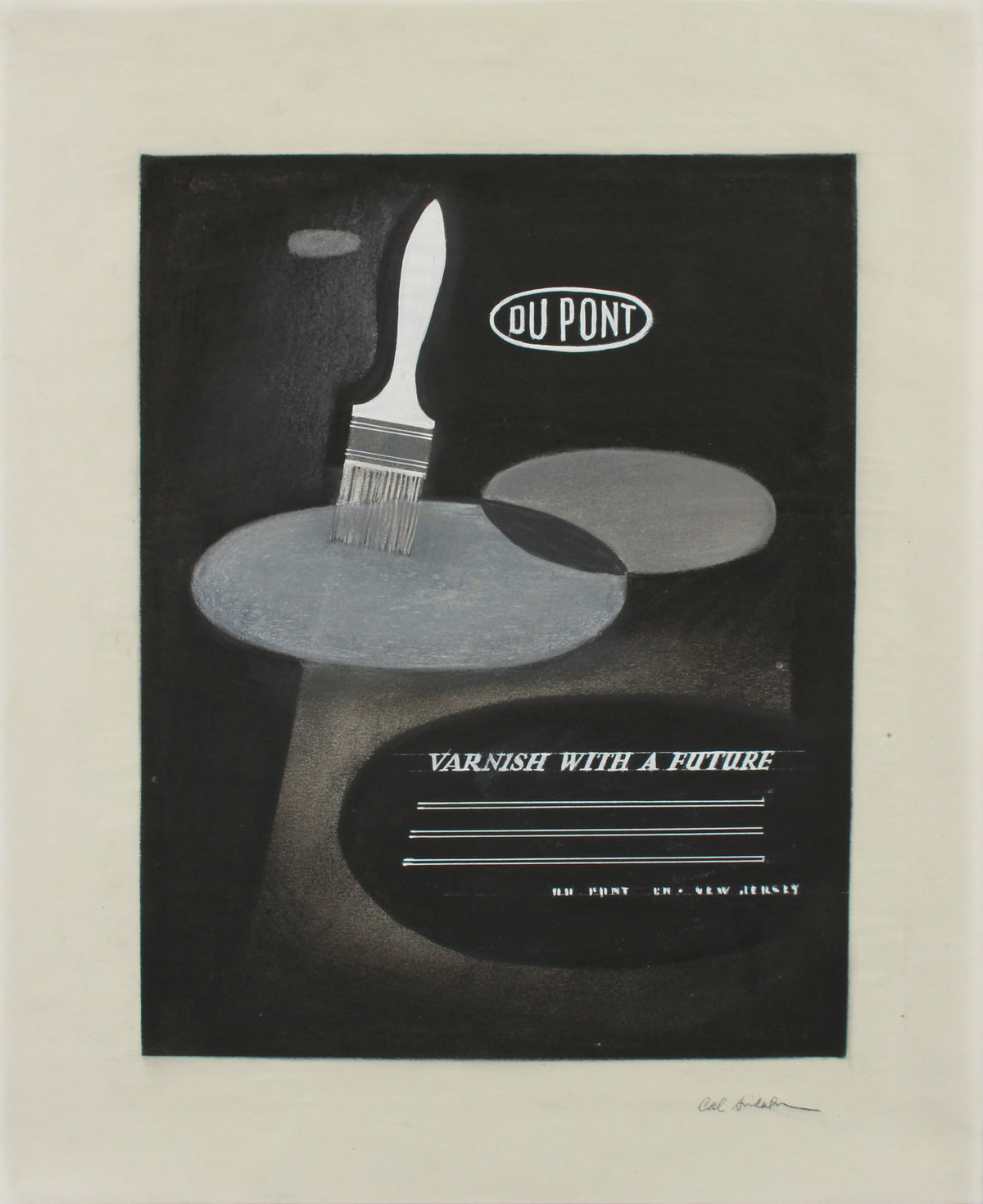 &lt;i&gt;DuPont Varnish&lt;/i&gt; &lt;br&gt;Original Advertising Illustration &lt;br&gt;1950-60s Mixed Media &lt;br&gt;&lt;br&gt;#A9018