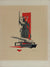 Surreal Scene with Japanese Warrior & Bonsai Tree <br>1950-60s Gouache <br><br>#A9036