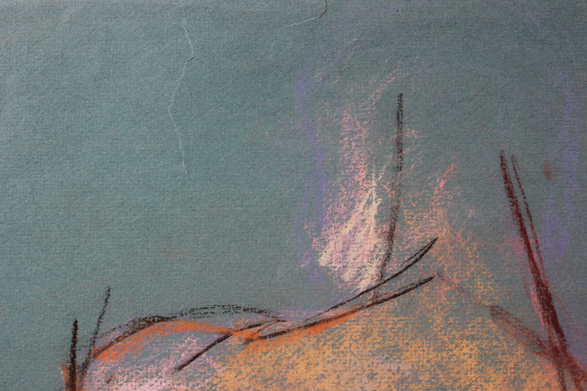 Abstracted Nude Figure <br>1940s Pastel <br><br>#A9131