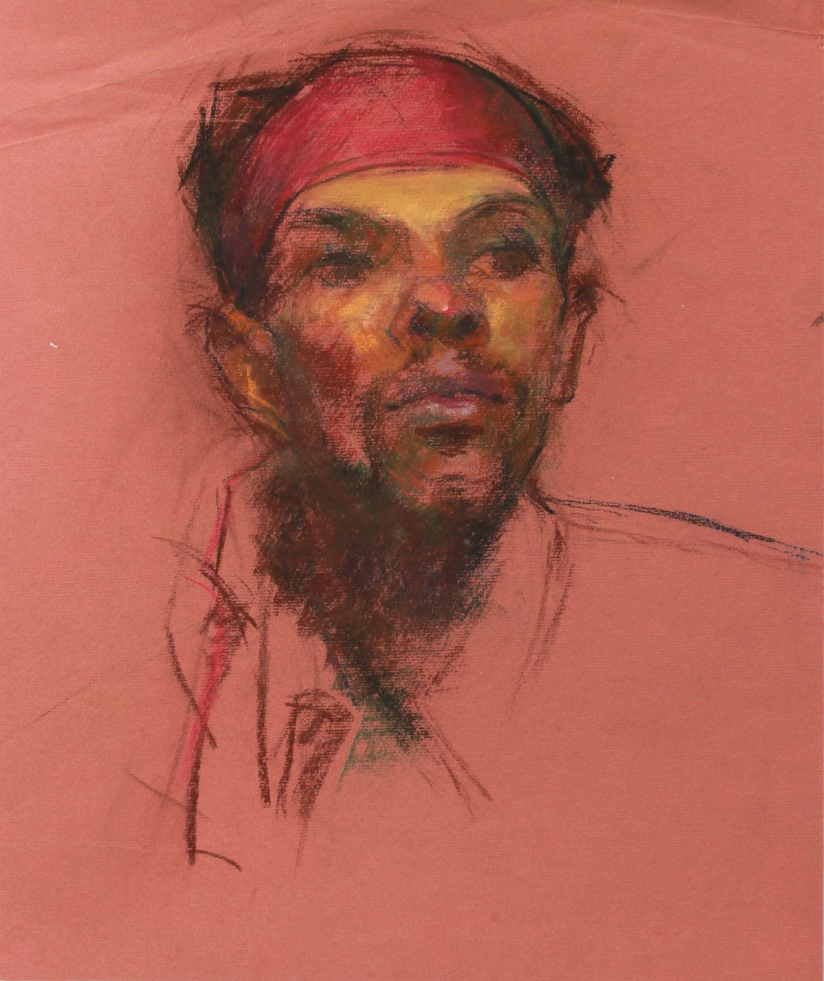 1940s Pastel on Paper Study for a Portrait &lt;br&gt;&lt;br&gt;#A9136