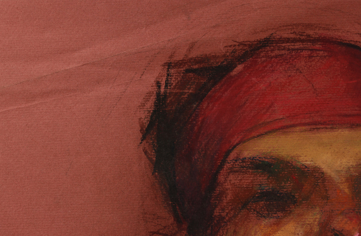 1940s Pastel on Paper Study for a Portrait <br><br>#A9136