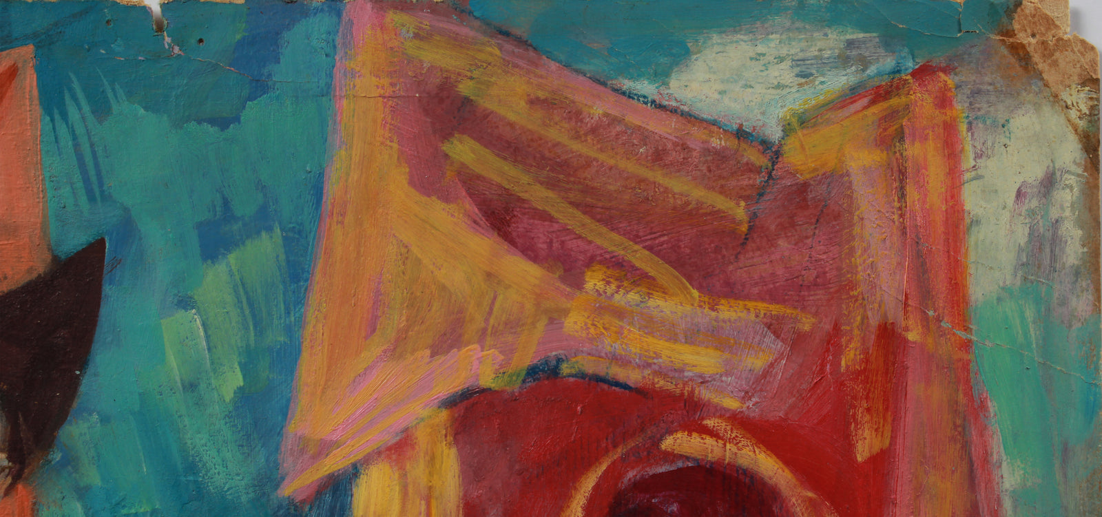 <i>Procession</i> <br>1960s Oil on Paper <br><br>#A9139