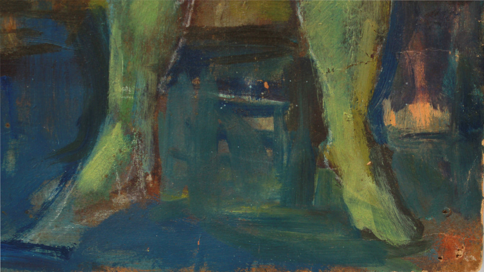 <i>Procession</i> <br>1960s Oil on Paper <br><br>#A9139