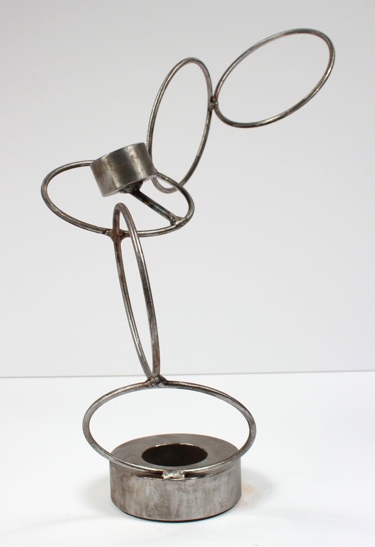 Vintage Linked Rings Welded Steel Sculpture <br><br>#A9207