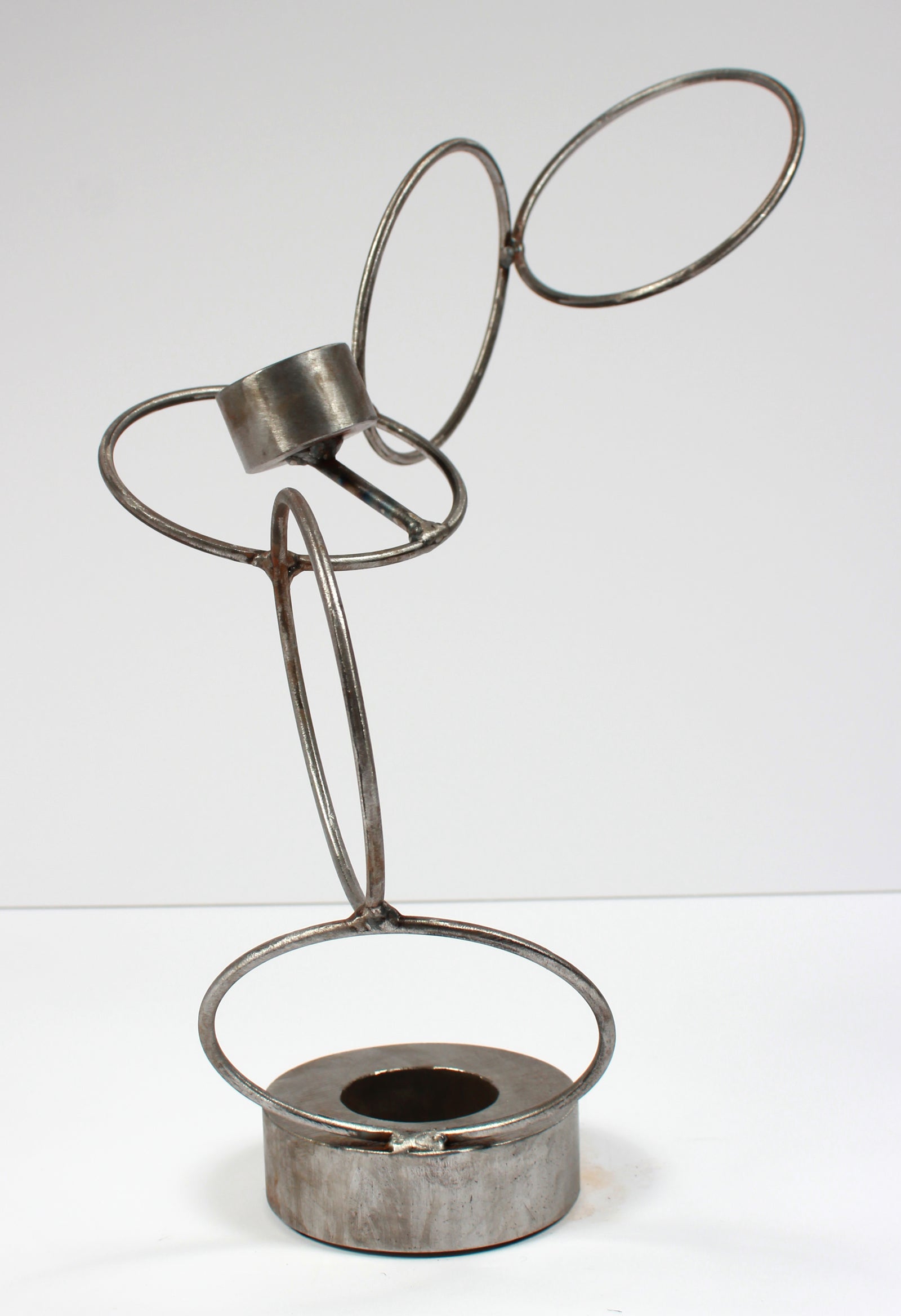 Vintage Linked Rings Welded Steel Sculpture <br><br>#A9207