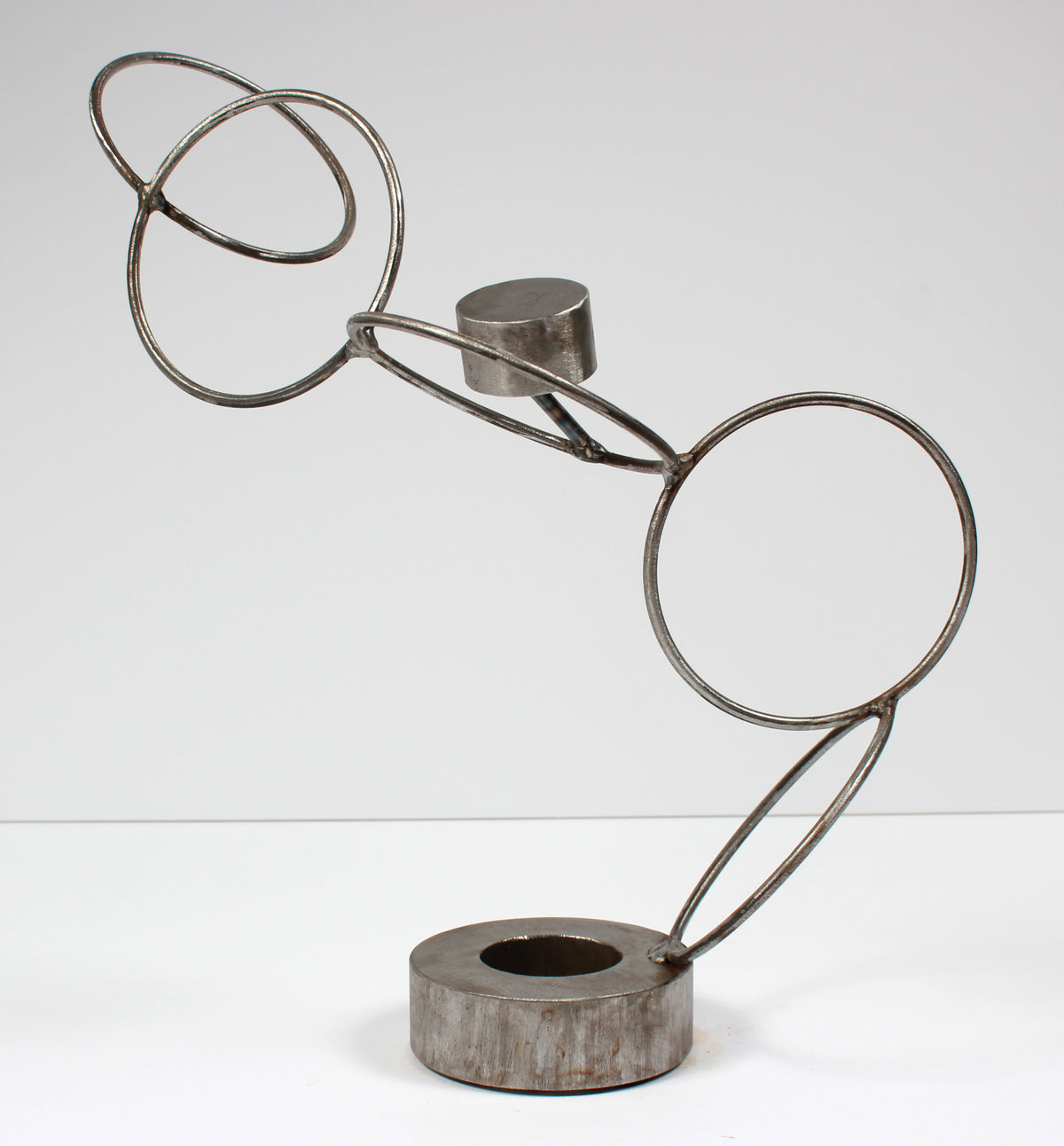 Vintage Linked Rings Welded Steel Sculpture <br><br>#A9207