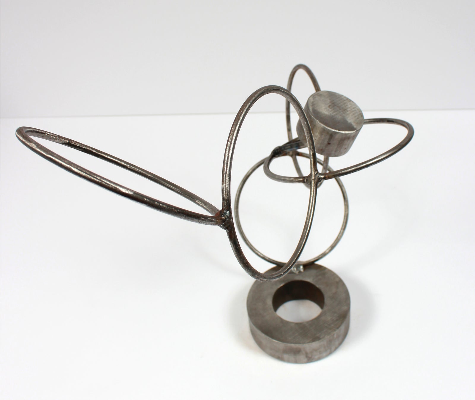 Vintage Linked Rings Welded Steel Sculpture <br><br>#A9207