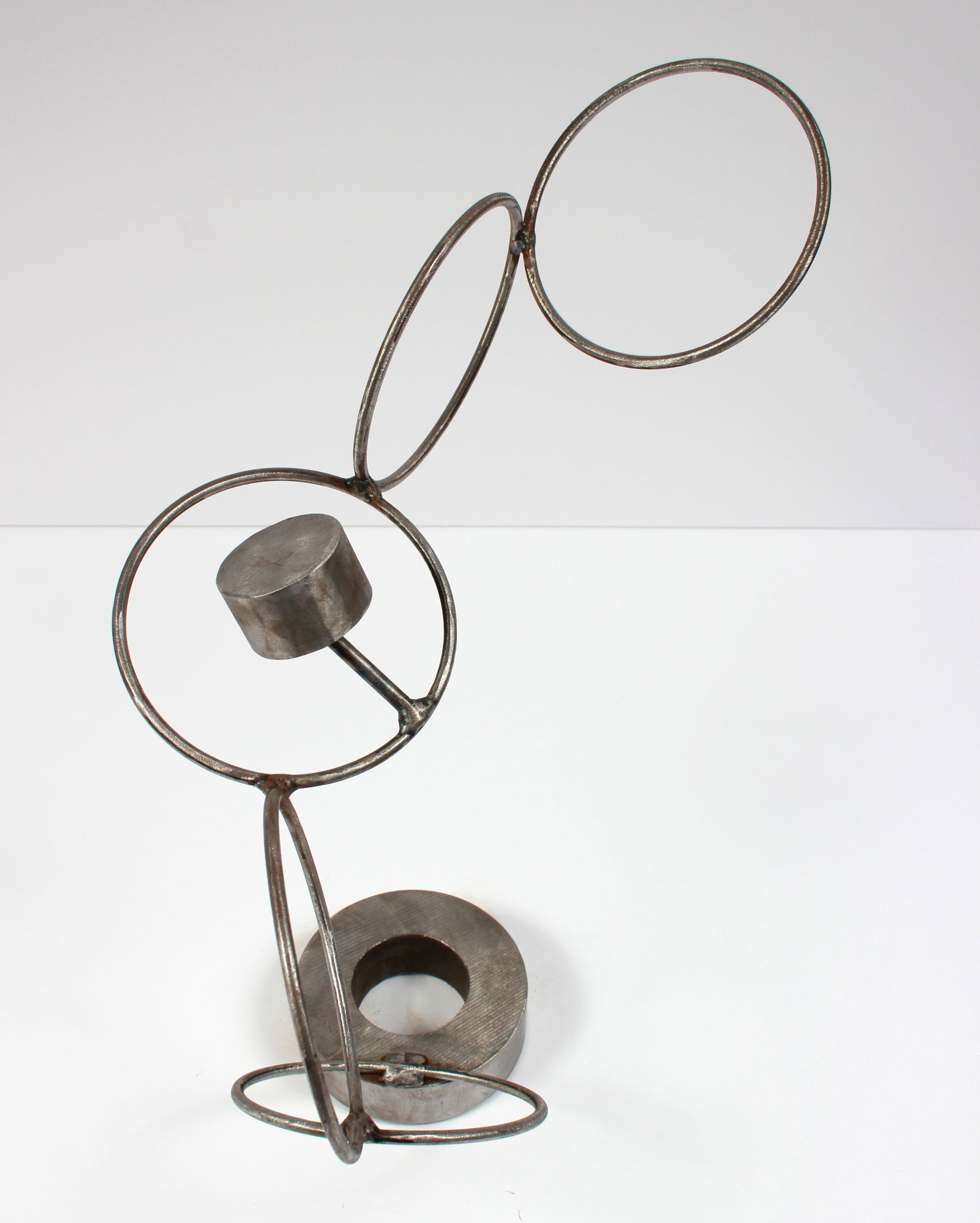 Vintage Linked Rings Welded Steel Sculpture <br><br>#A9207