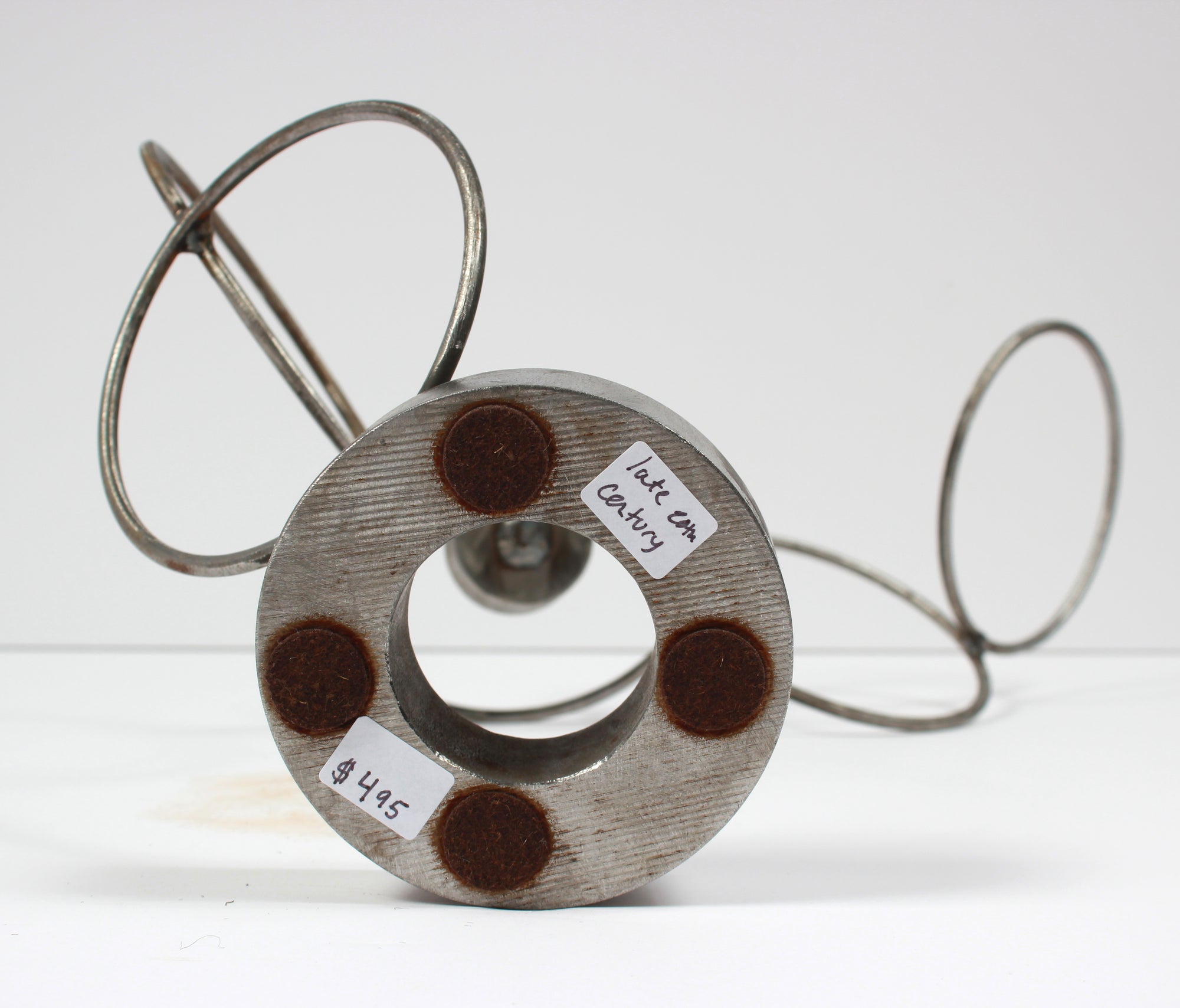 Vintage Linked Rings Welded Steel Sculpture <br><br>#A9207
