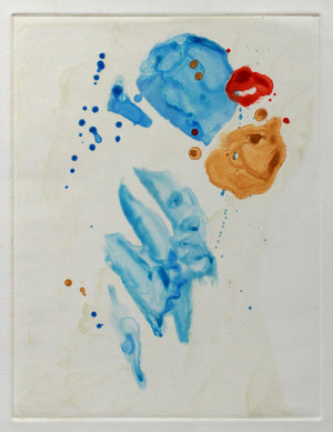 <i>Blue Blots</i> <br>1990-2000s Monotype <br><br>#A9229