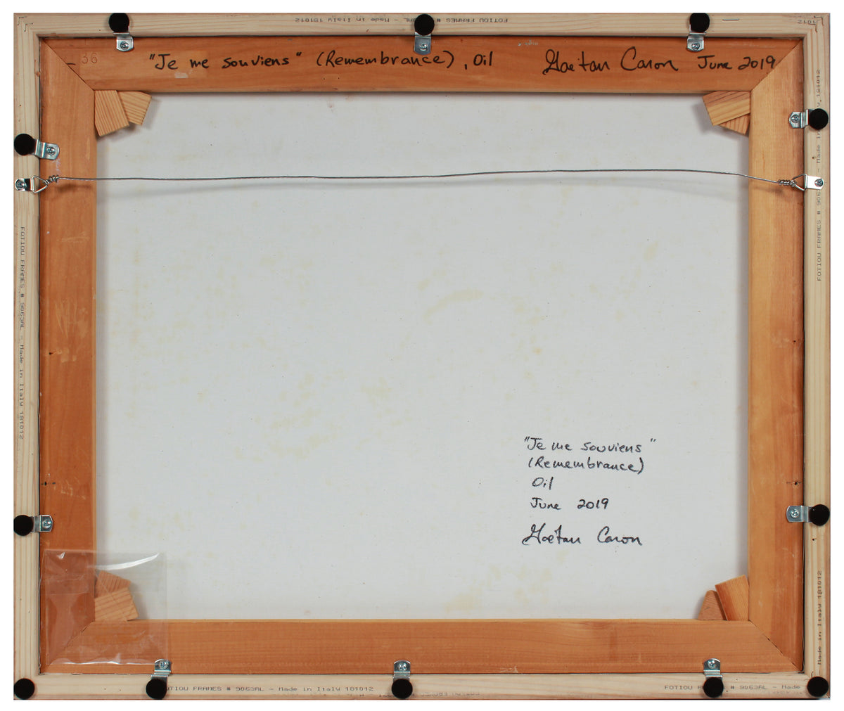 <i>Je me souviens (Remembrance)</i> <br>2019 Oil <br><br>#A9252