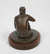 <i>The Bead Maker</i> <br>Bronze with Turquoise on Wood <br><br>#A9269