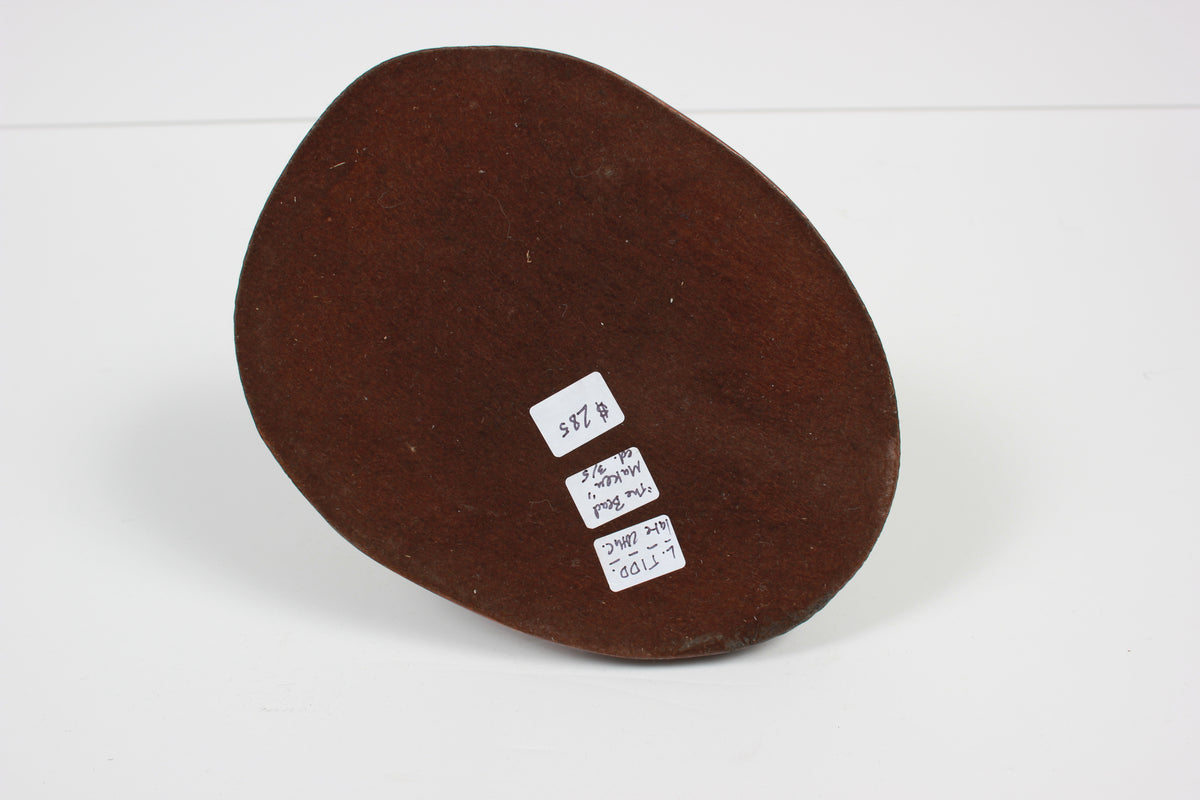 <i>The Bead Maker</i> <br>Bronze with Turquoise on Wood <br><br>#A9269