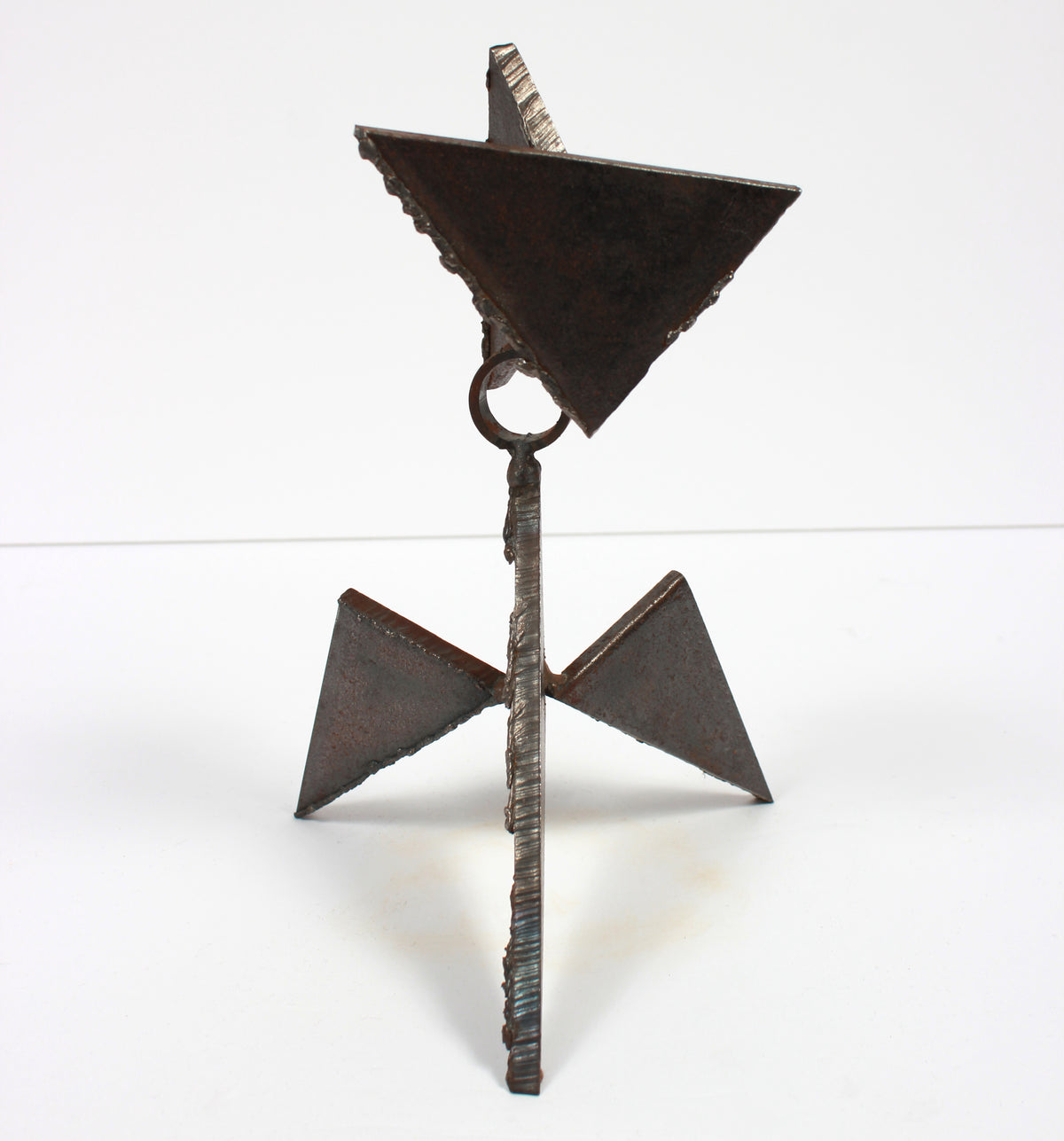 Late 20th Century Abstracted Geometric Welded Steel Sculpture <br><br>#A9280