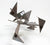Geometric Standing Form in Motion <br>20th Century Welded Steel <br><br>#A9285