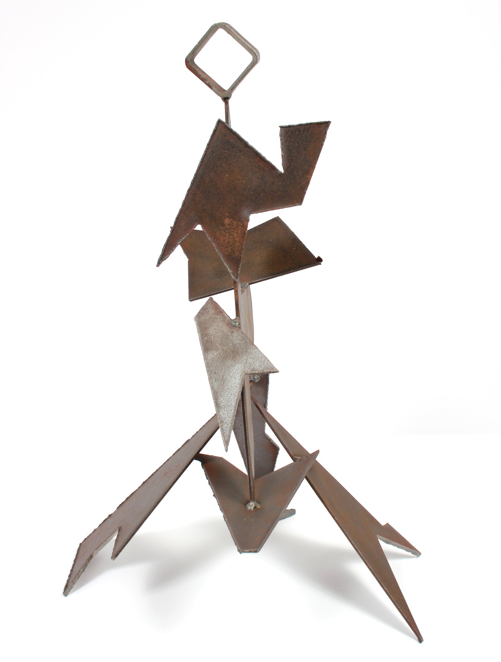 Diamond Head - Geometric Standing Form <br>20th Century Welded Steel <br><br>#A9291
