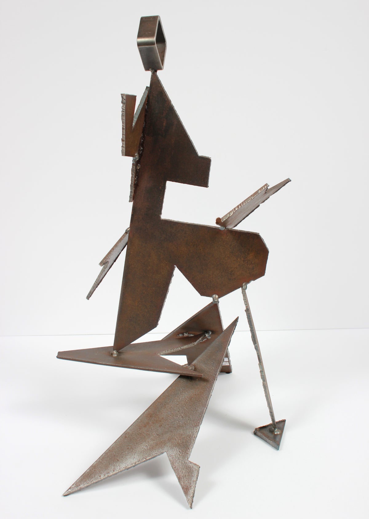 Diamond Head - Geometric Standing Form <br>20th Century Welded Steel <br><br>#A9291