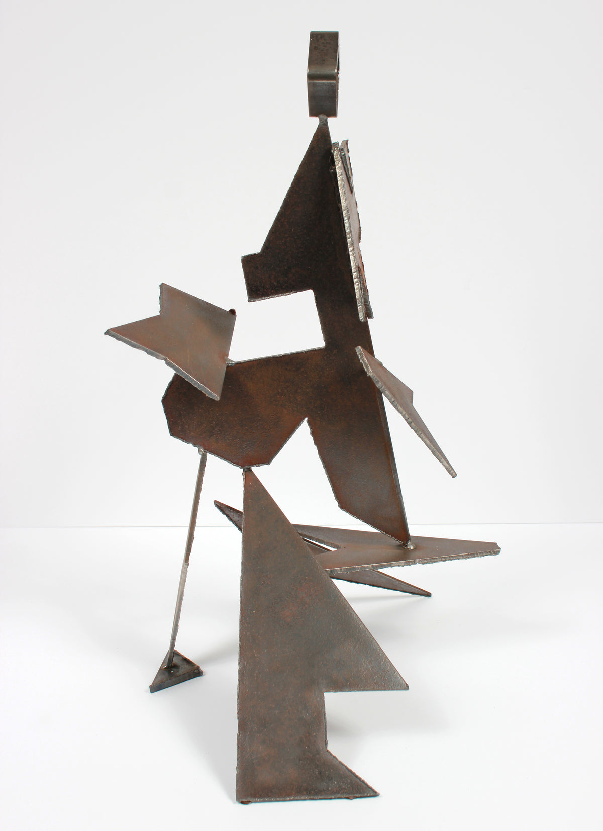 Diamond Head - Geometric Standing Form <br>20th Century Welded Steel <br><br>#A9291