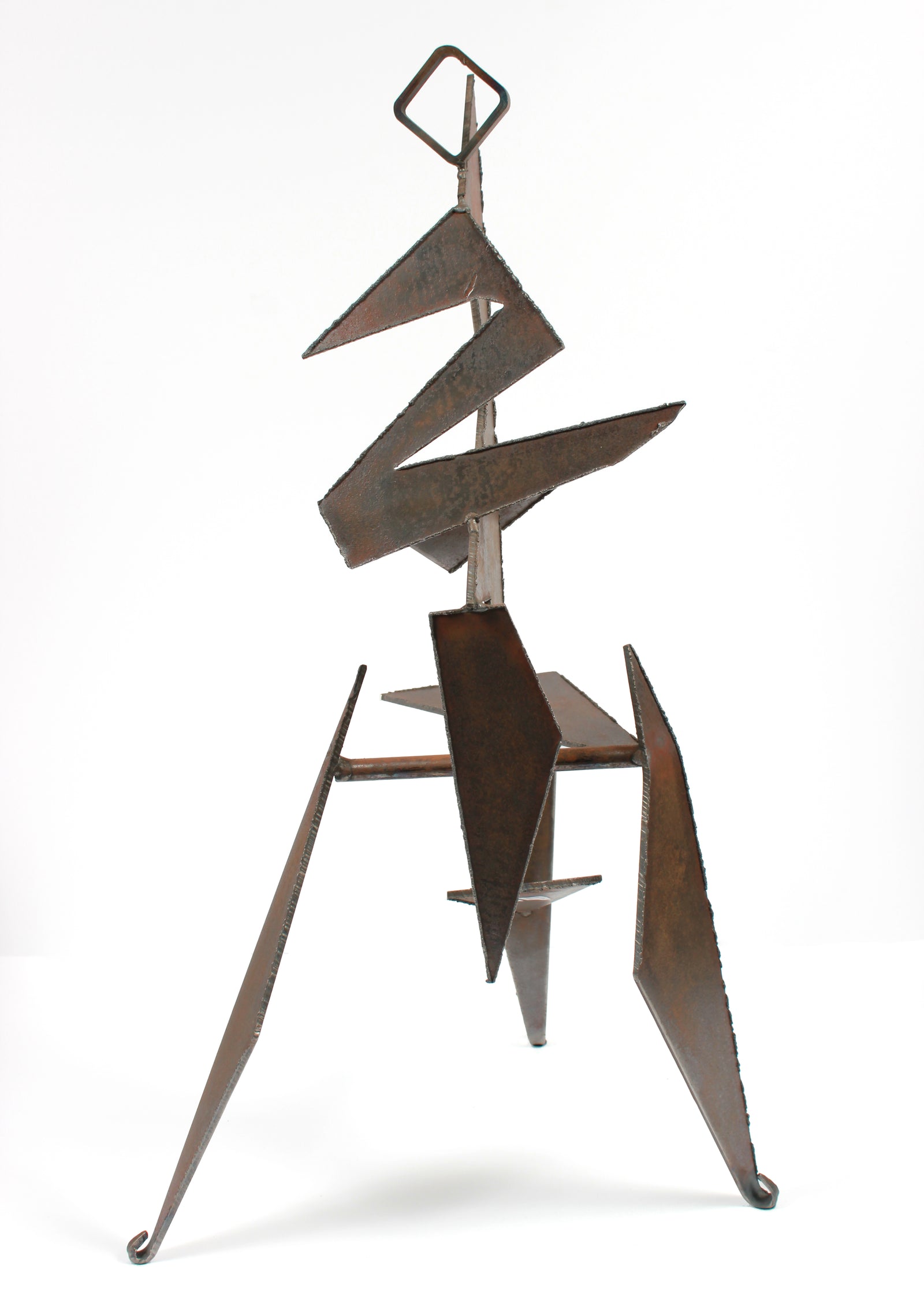 Lost Art Salon | Striking Angular Steel Sculpture | Late 20th C.