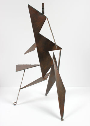 Angular Geometric Standing Form <br>20th Century Welded Steel <br><br>#A9298