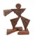 Vintage Geometric Figurative Multi-Media Metal Sculpture <br><br>#A9319