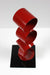 Six Red Rings in an Angled Stack <br>Multimedia Metal Sculpture <br><br>#A9336