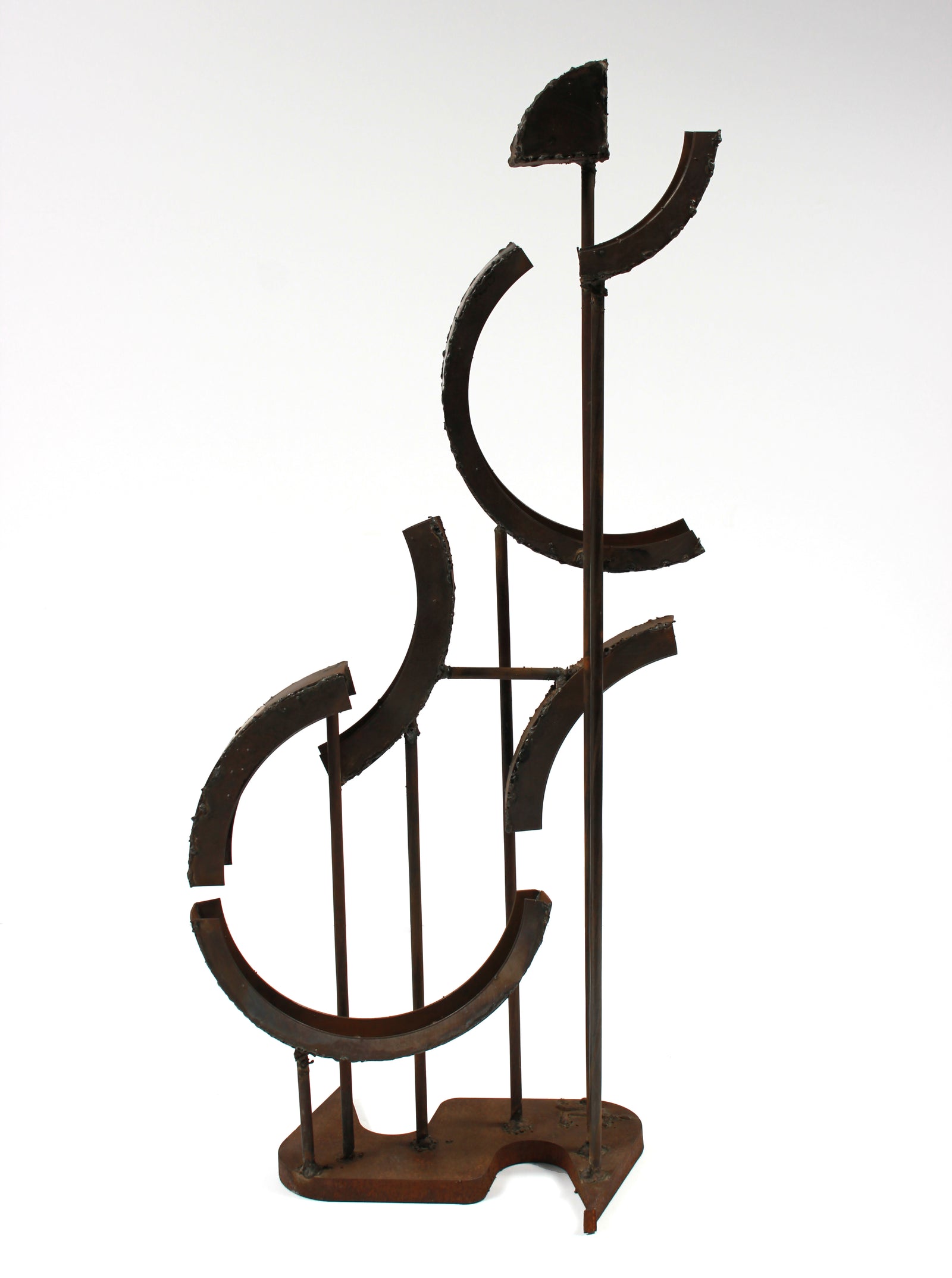 Multimedia Welded Metal Geometric Sculpture <br><br>#A9341