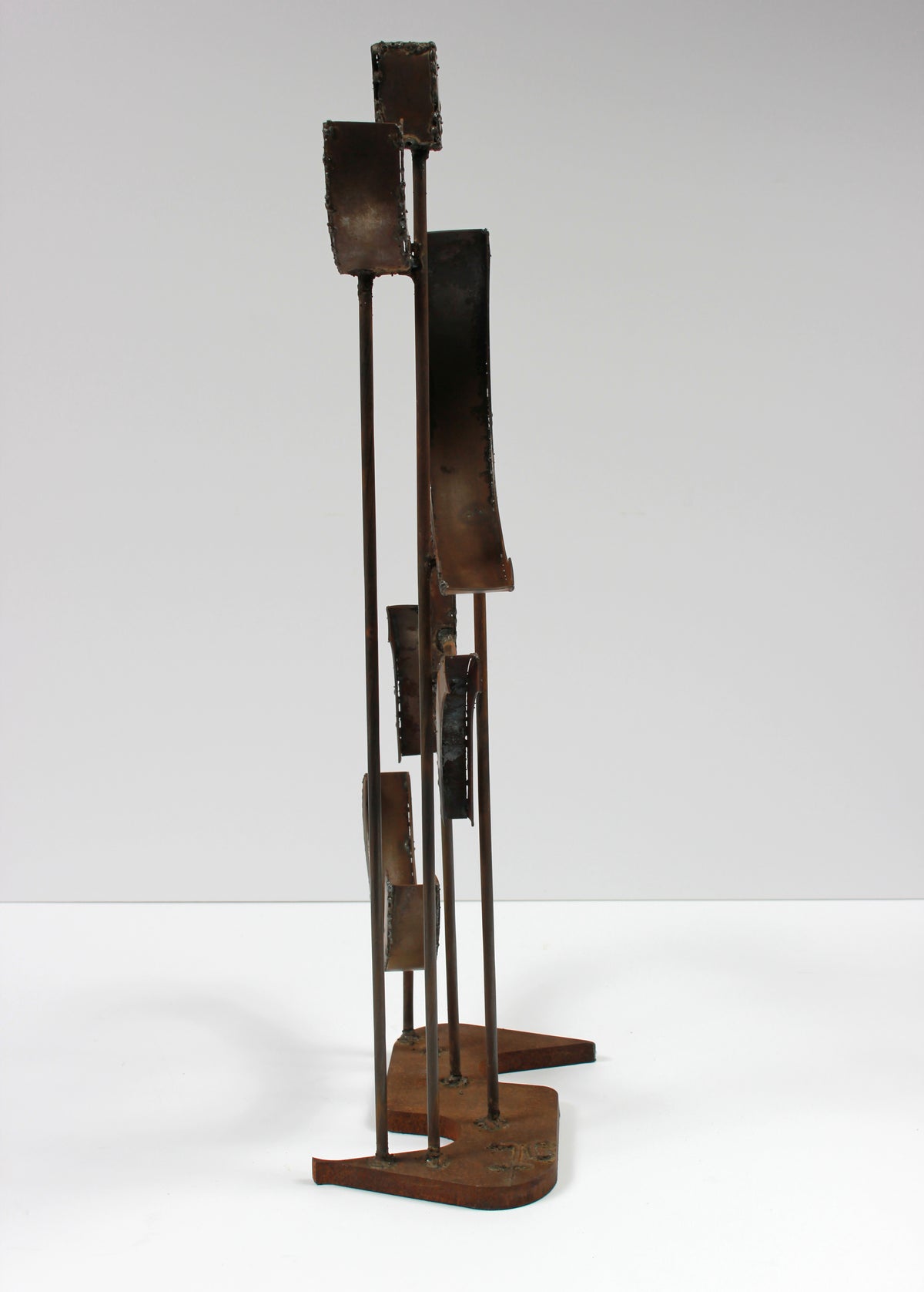 Multimedia Welded Metal Geometric Sculpture <br><br>#A9341