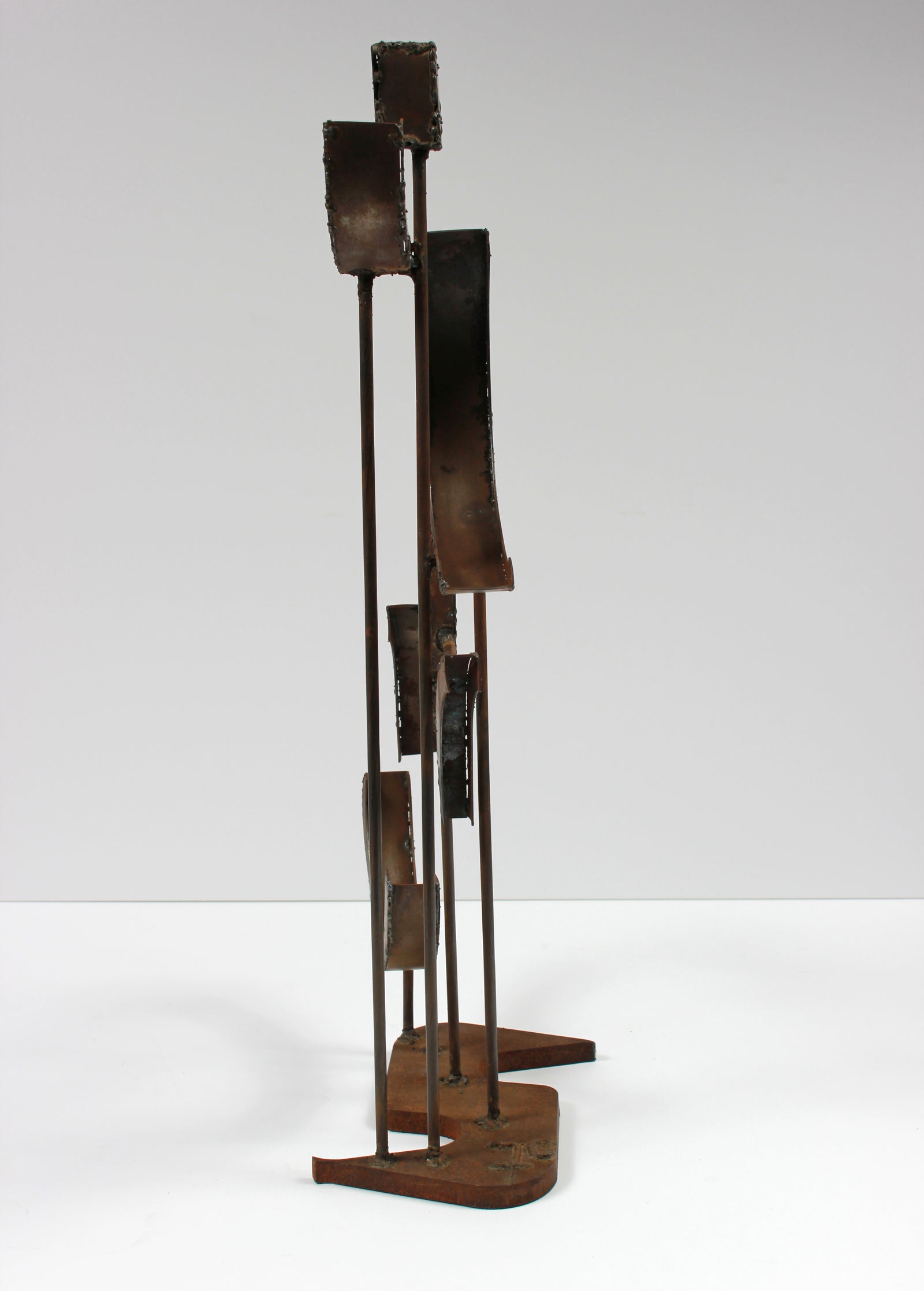 Multimedia Welded Metal Geometric Sculpture <br><br>#A9341