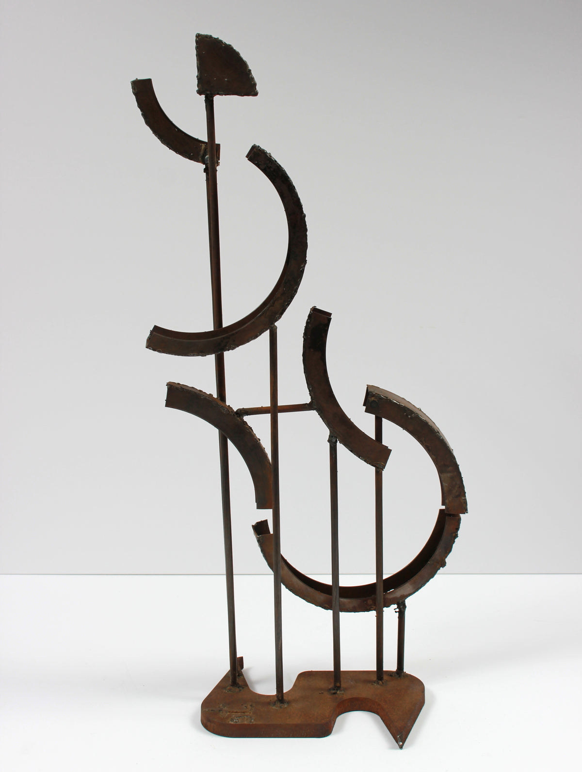 Multimedia Welded Metal Geometric Sculpture <br><br>#A9341