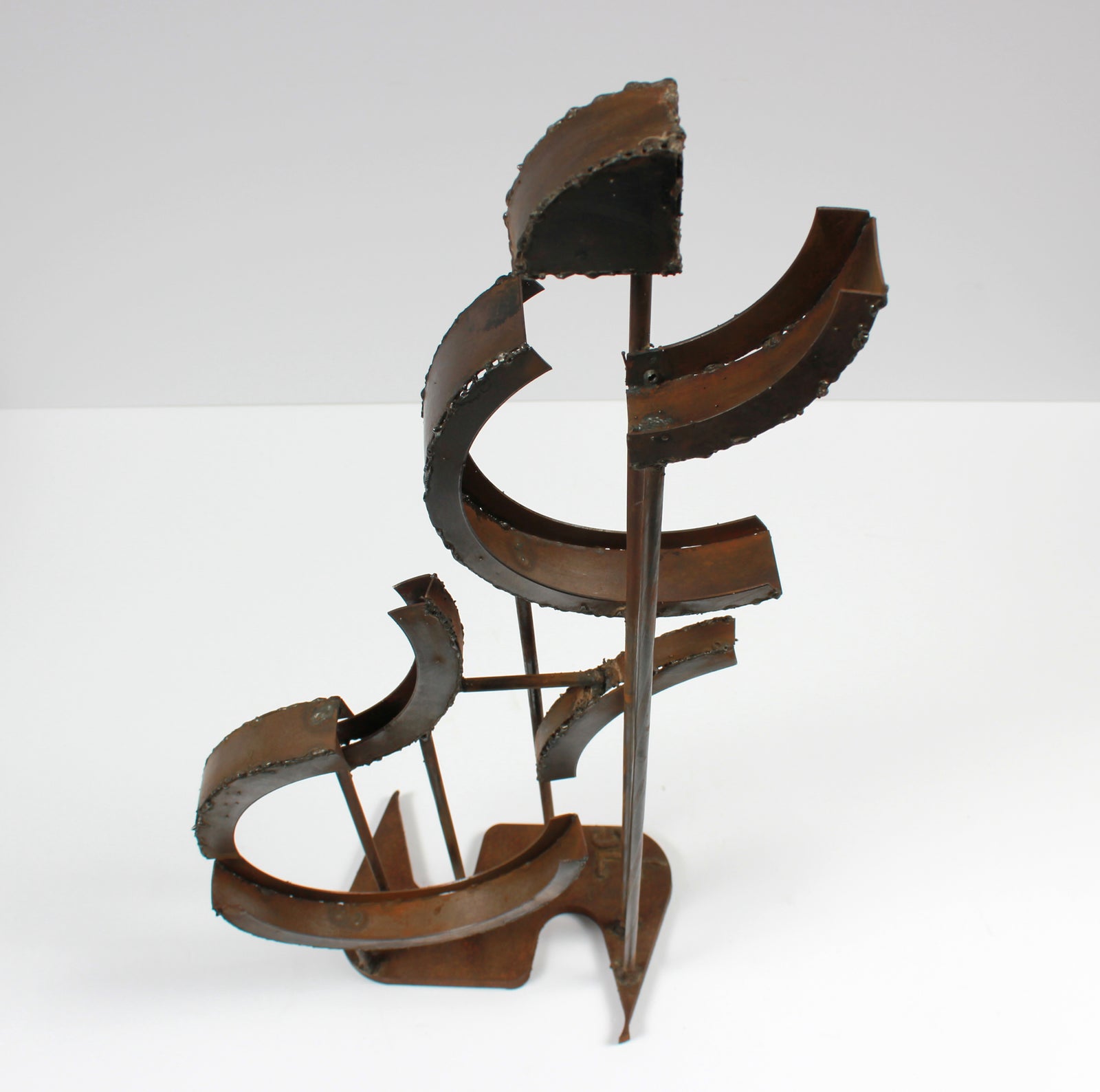 Multimedia Welded Metal Geometric Sculpture <br><br>#A9341