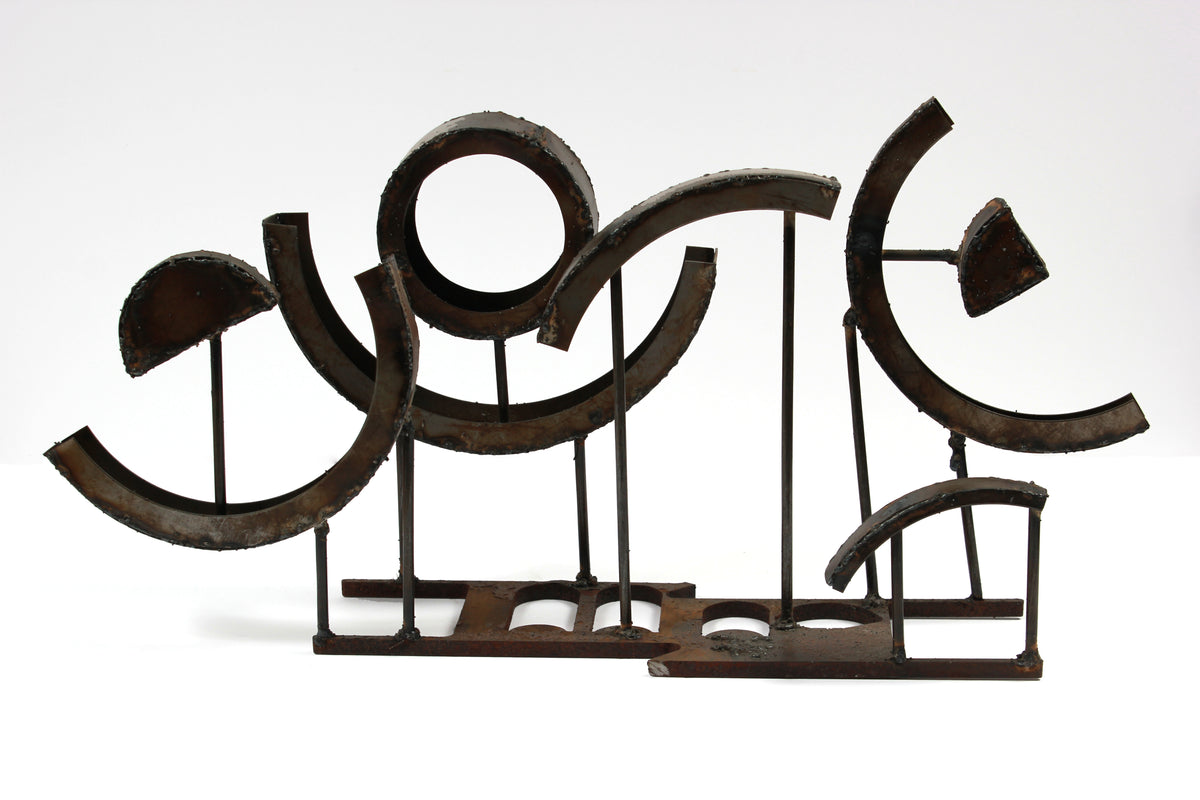 Kandinsky-esque Multimedia Welded Metal Sculpture &lt;br&gt;&lt;br&gt;#A9347