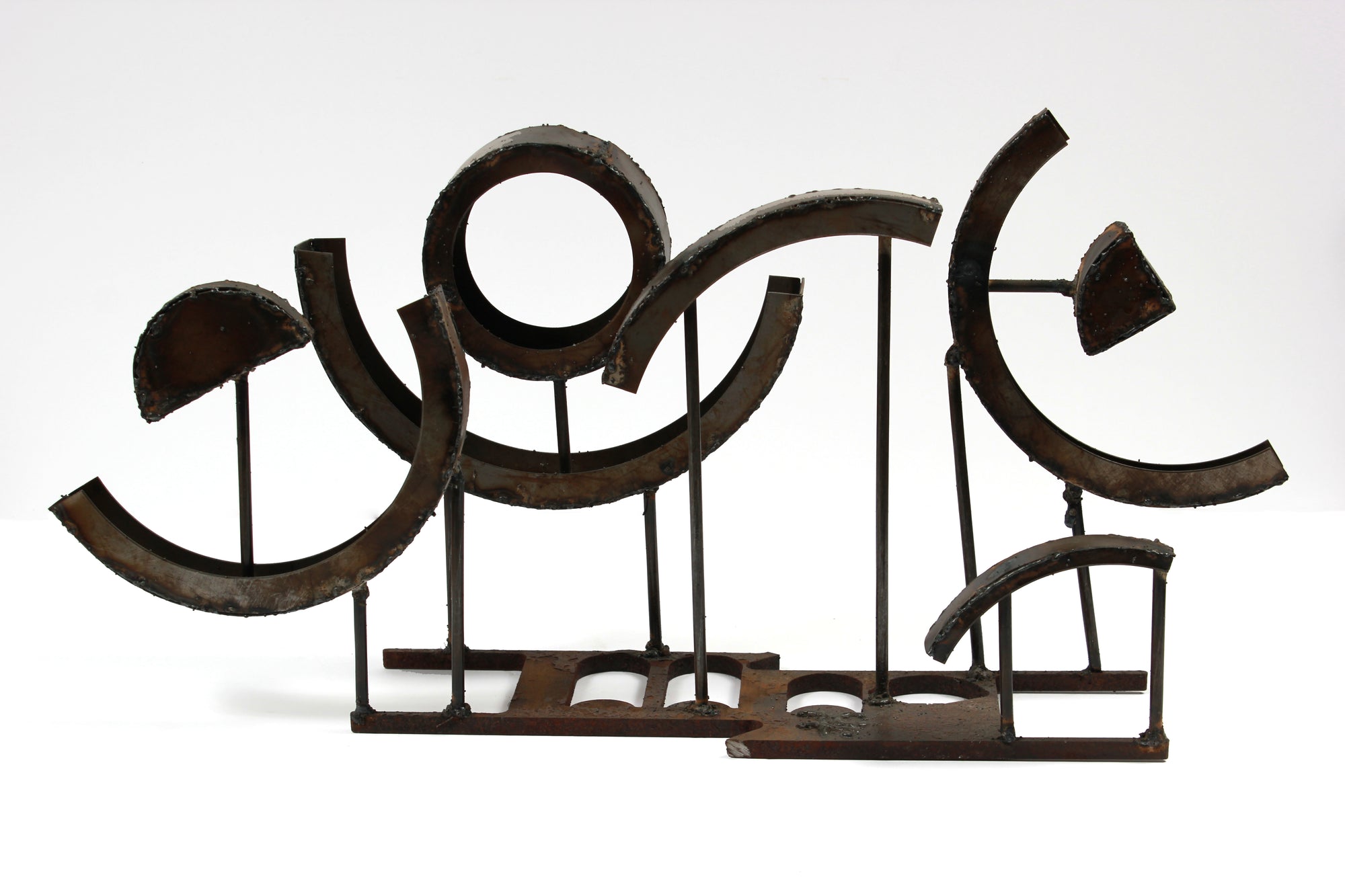 Kandinsky-esque Multimedia Welded Metal Sculpture <br><br>#A9347