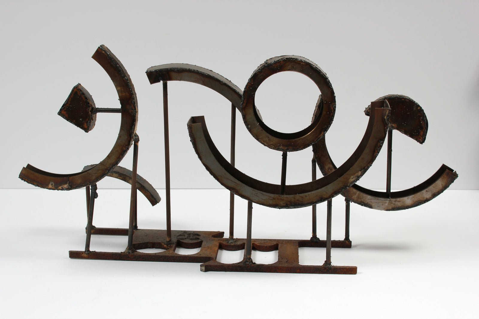 Kandinsky-esque Multimedia Welded Metal Sculpture <br><br>#A9347