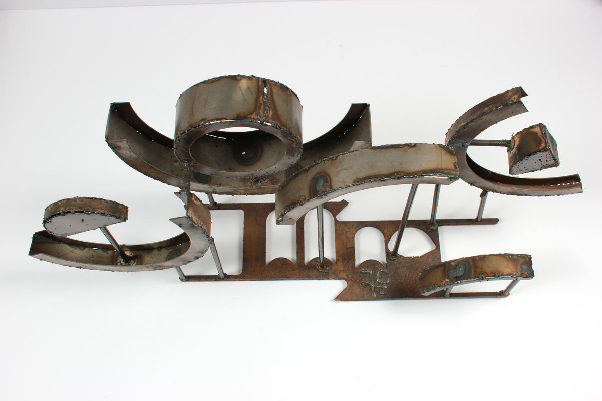 Kandinsky-esque Multimedia Welded Metal Sculpture <br><br>#A9347