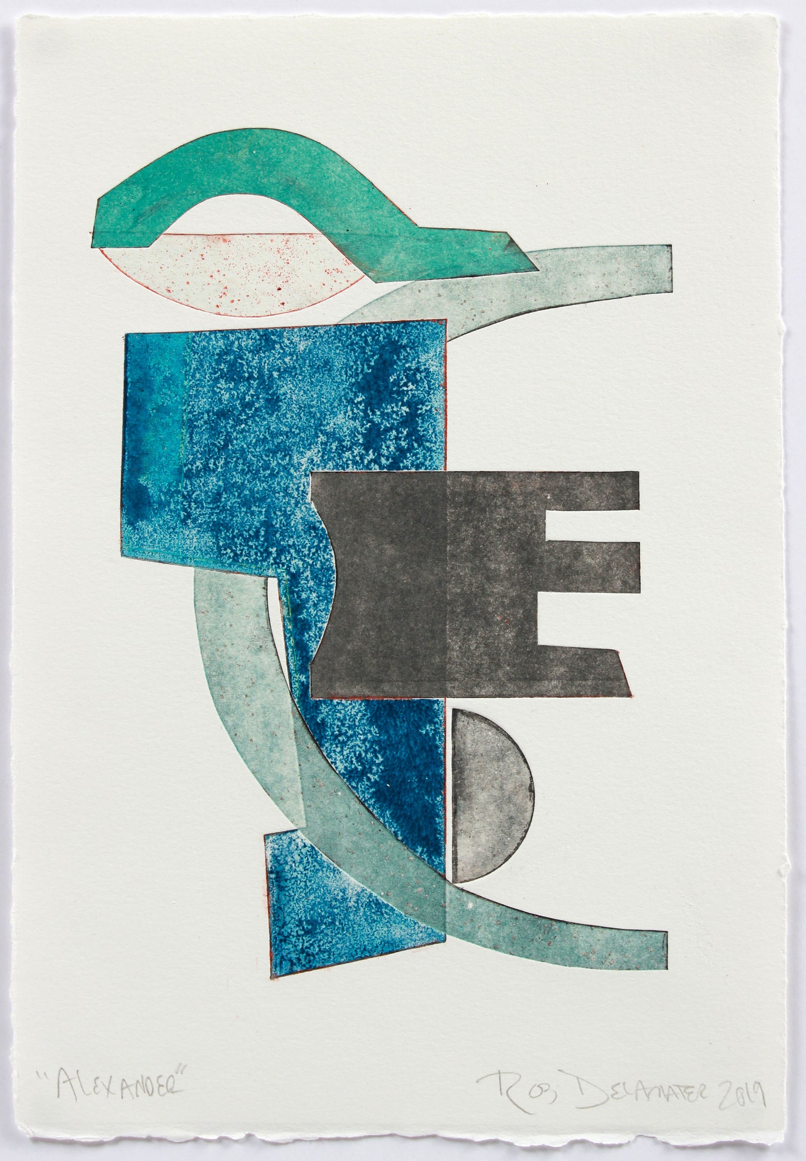 <i>Alexander</i> <br>2019 Mixed Media Monotype <br><br>#A9354