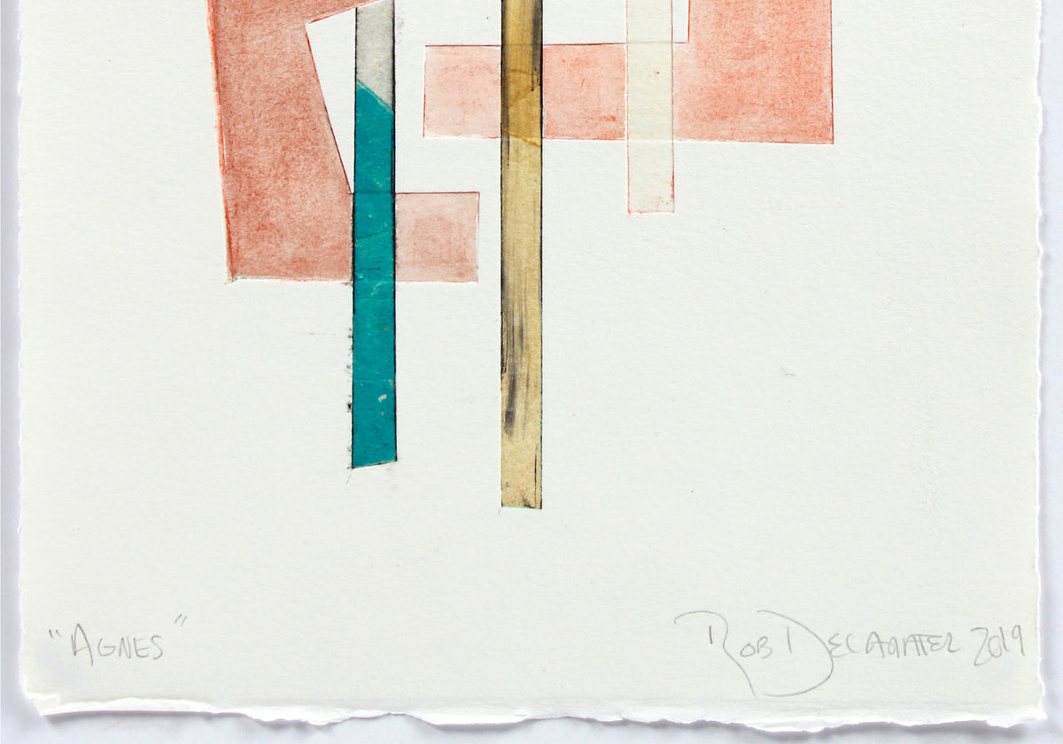 <i>Agnes</i> <br>2019 Mixed Media Monotype <br><br>#A9355