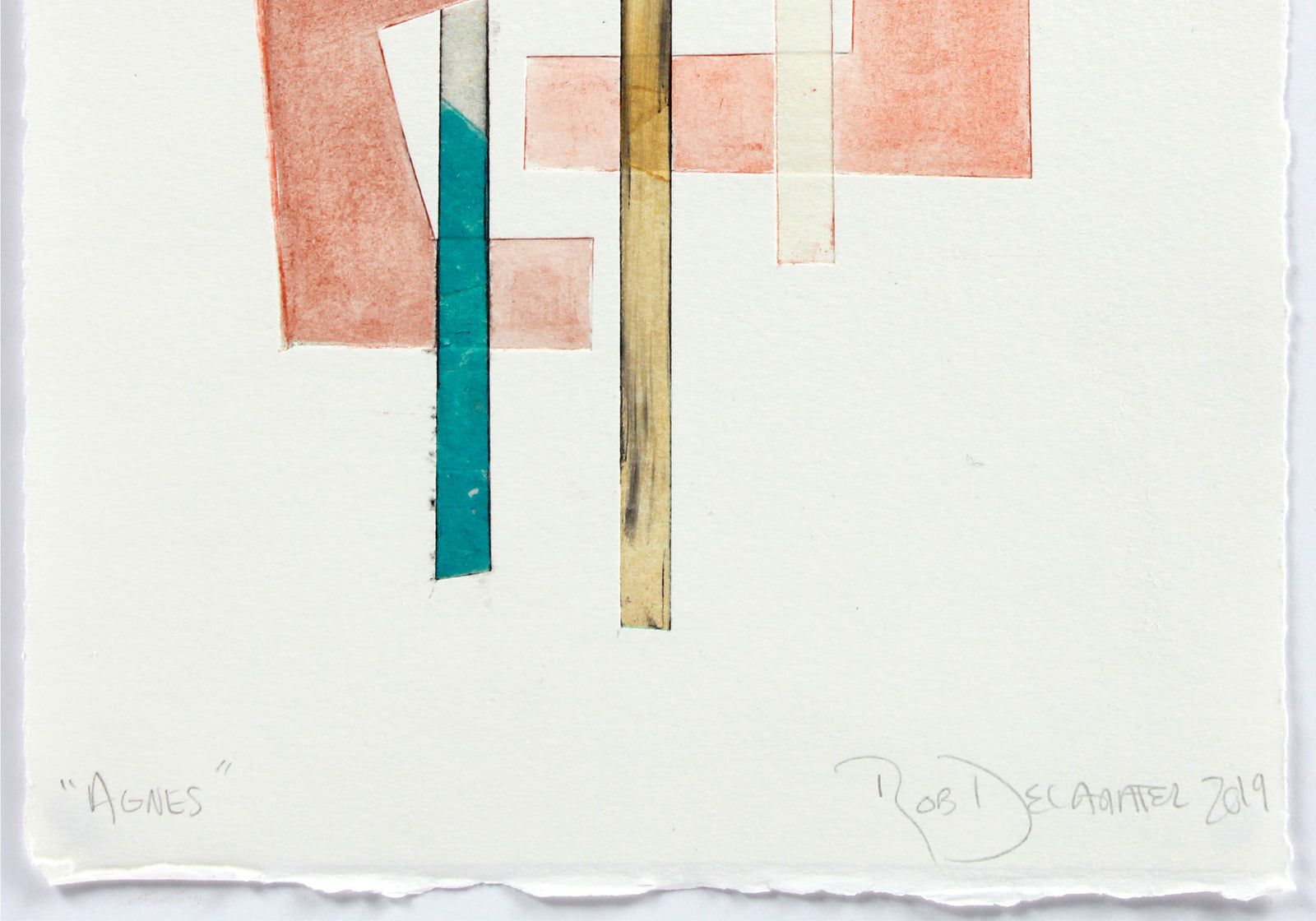 <i>Agnes</i> <br>2019 Mixed Media Monotype <br><br>#A9355