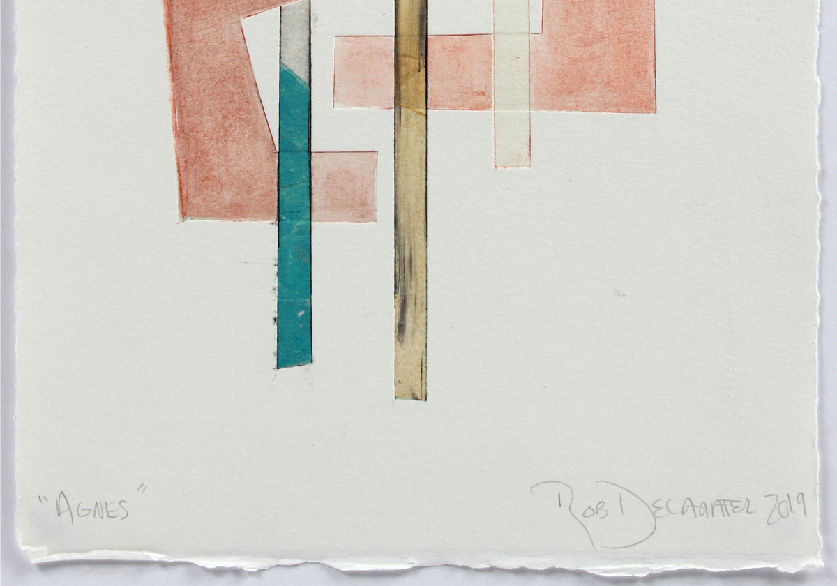 <i>Agnes</i> <br>2019 Mixed Media Monotype <br><br>#A9355