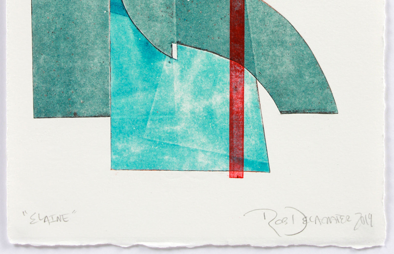 <i>Elaine</i> <br>2019 Mixed Media Monotype <br><br>#A9358